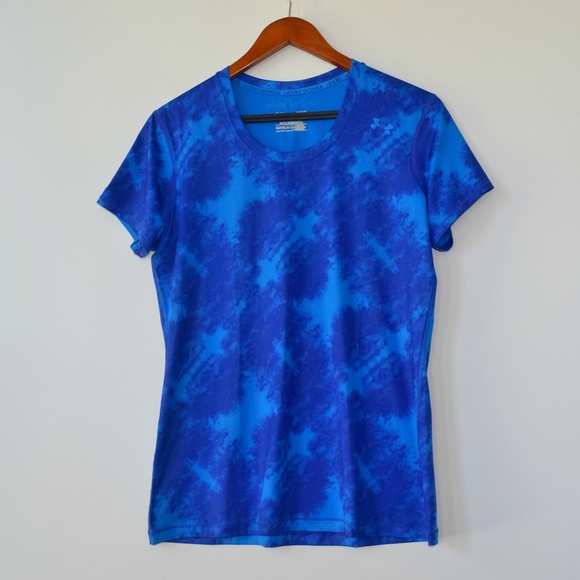 Under Armour Tops - UNDER ARMOR Fitted Shirt Heatgear Blue Large
